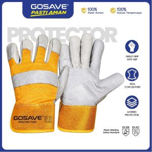 GOSAVE Sarung Tangan Safety Protector Kulit