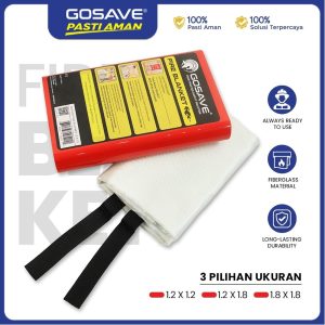 GOSAVE Selimut Pemadam Api Fire Blanket 1,2 X 1,2 M